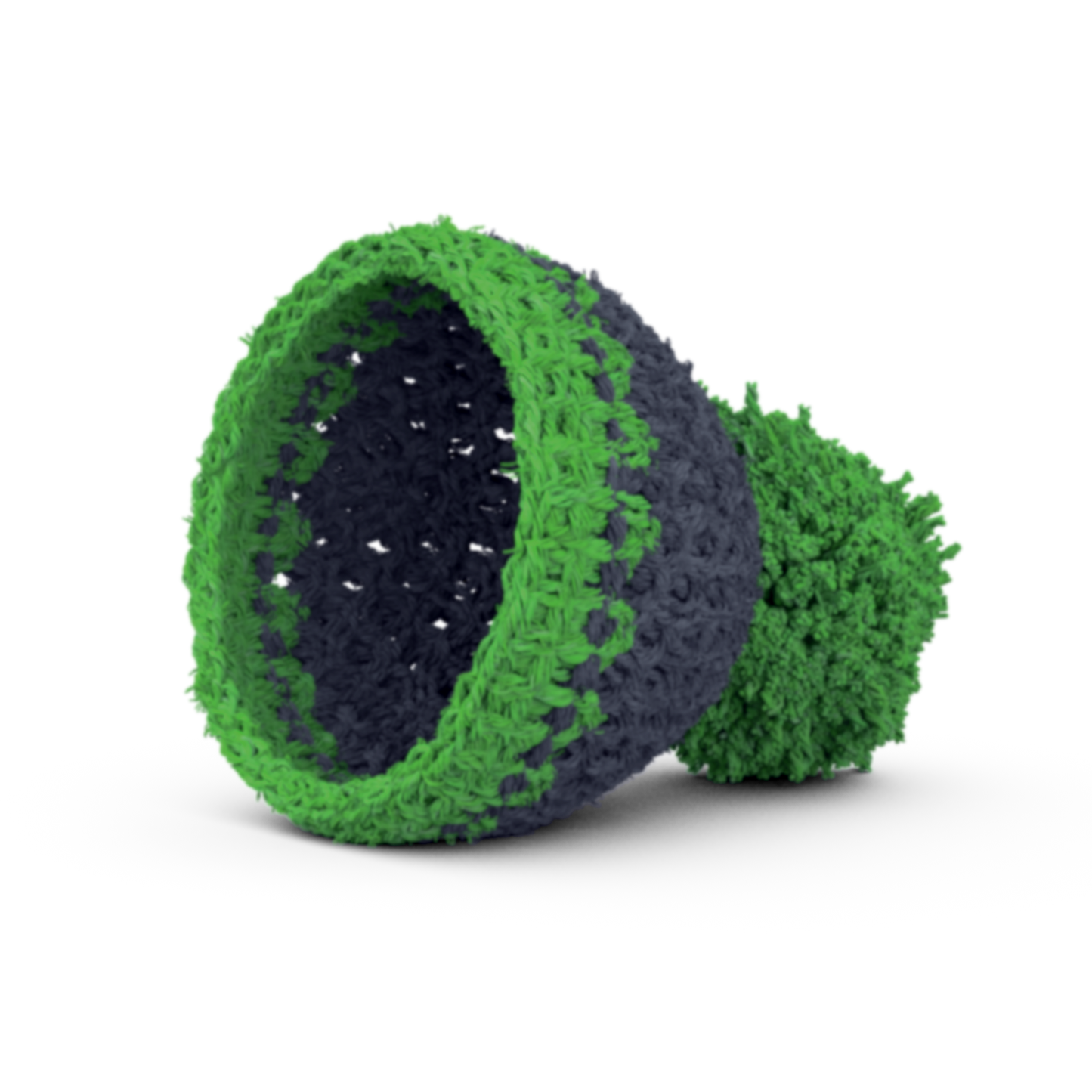 Eierbecher Mütze grau/grün