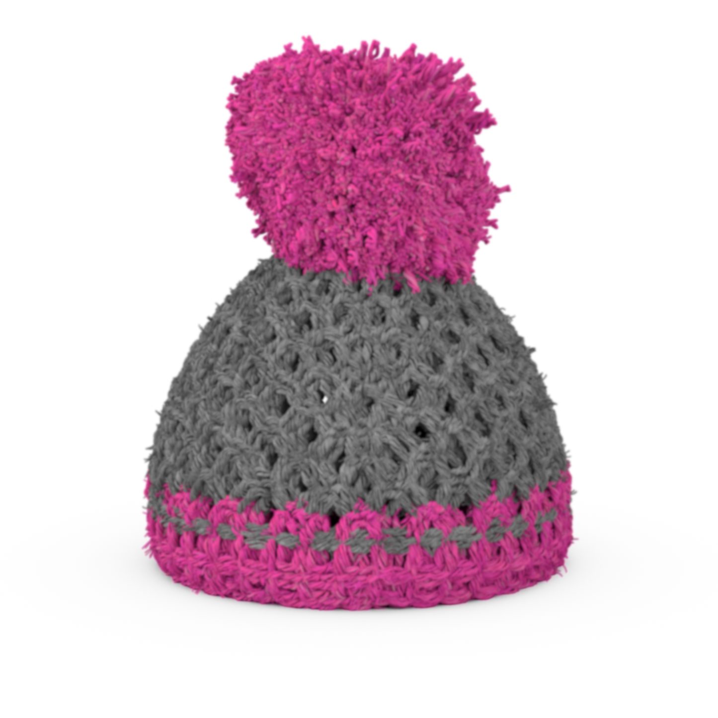 Eierbecher Mütze grau/magenta