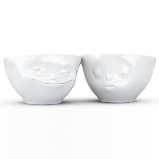 Mittlere Schälchen-Set Nr. 1  „Grinsend & Küssend“ 200 ml