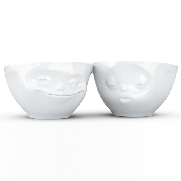 Mittlere Schälchen-Set Nr. 1  „Grinsend & Küssend“ 200 ml