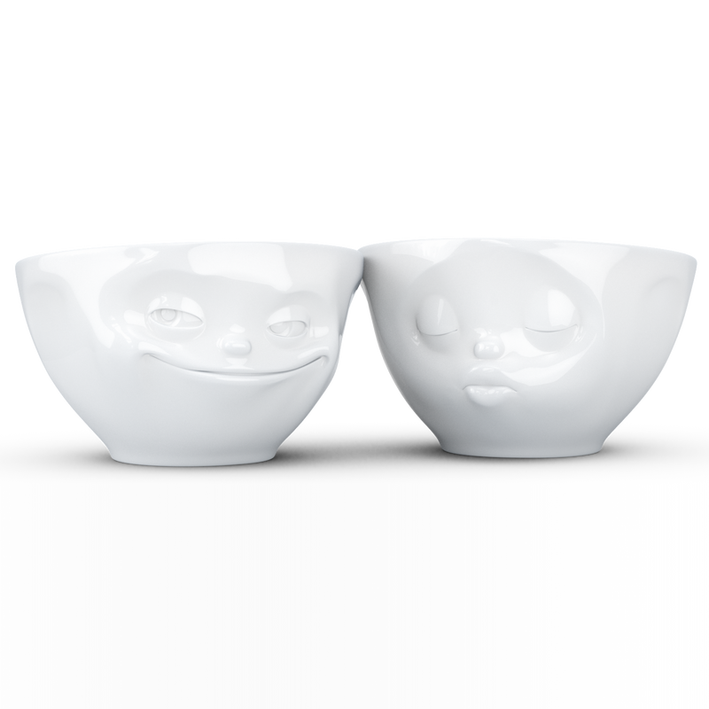 Mittlere Schälchen-Set Nr. 1  „Grinsend & Küssend“ 200 ml