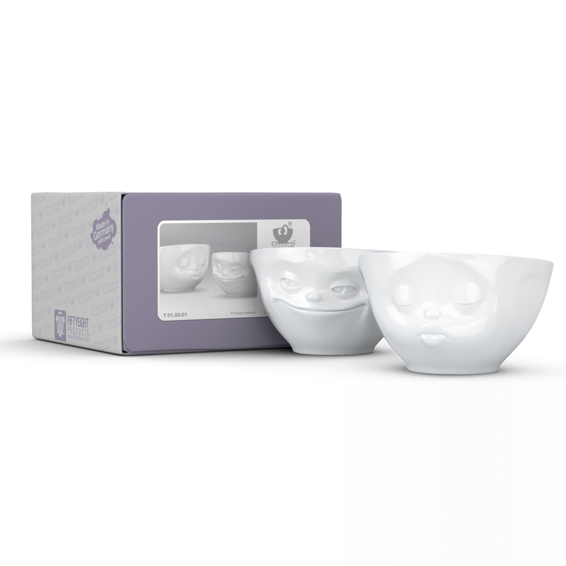 Mittlere Schälchen-Set Nr. 1  „Grinsend & Küssend“ 200 ml