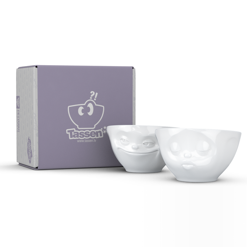Mittlere Schälchen-Set Nr. 1  „Grinsend & Küssend“ 200 ml